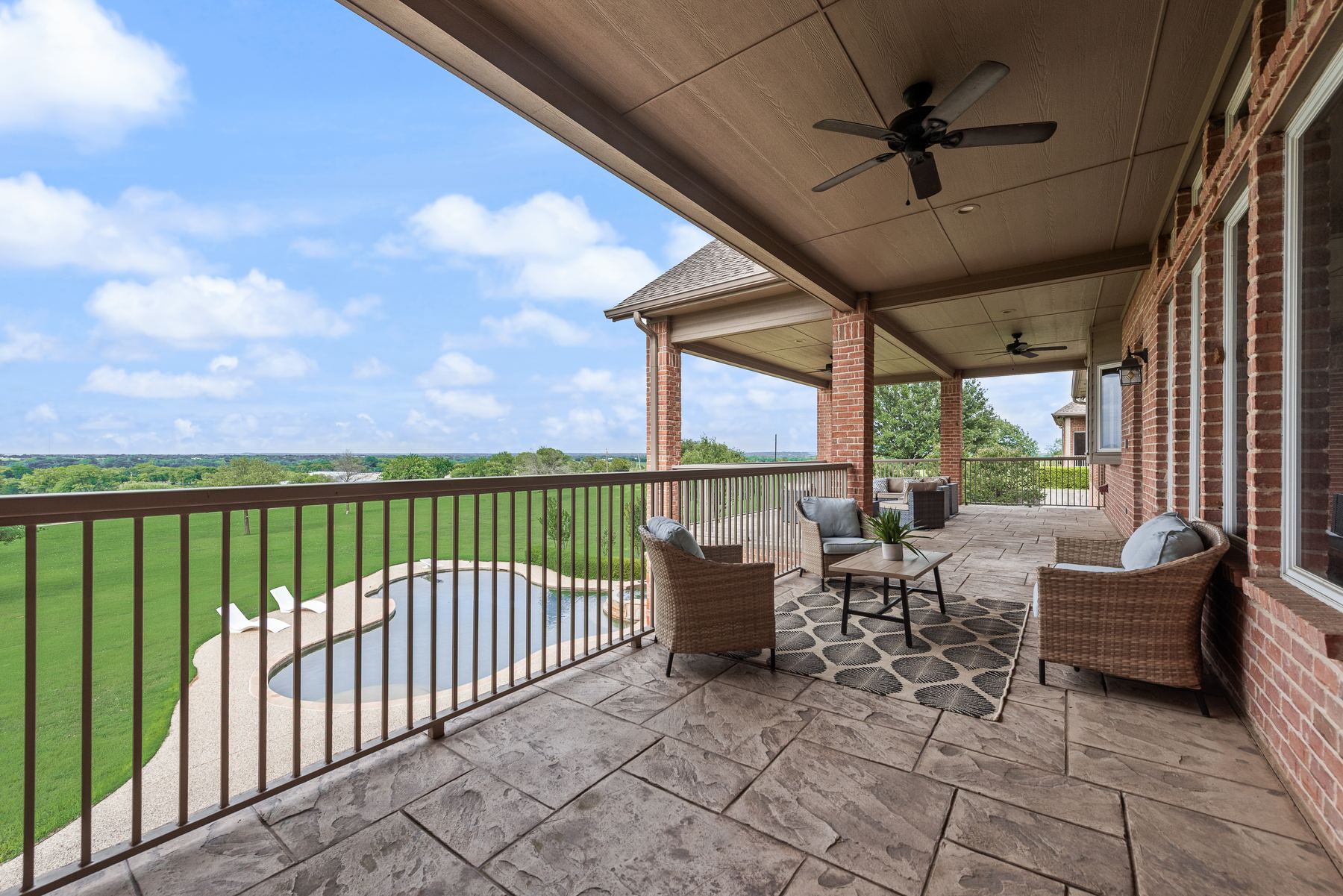 Upper balcony overlooking the grounds